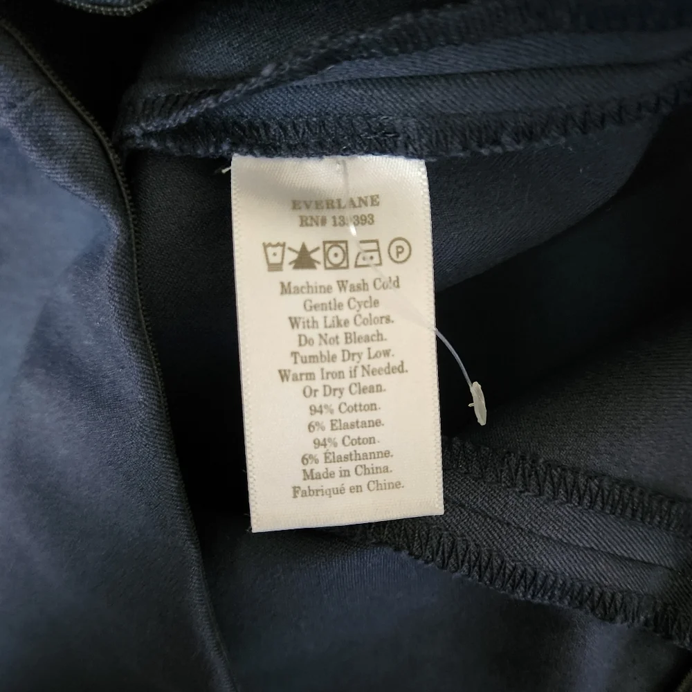 Everlane Blue Cropped Trousers Pants - Picture 8 of 8